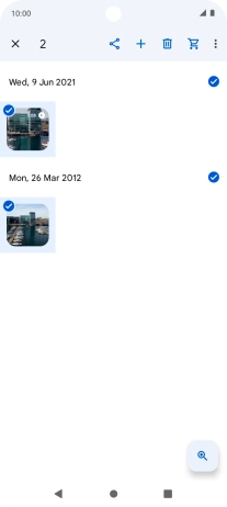 Press the share icon.