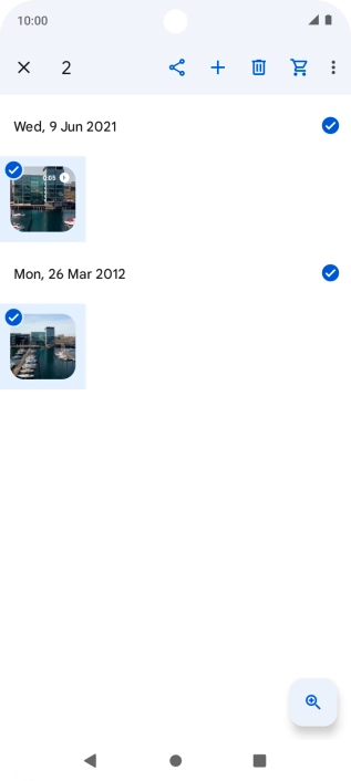 Press the share icon.