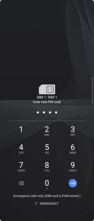 Key in a new four-digit PIN and press arrow right.