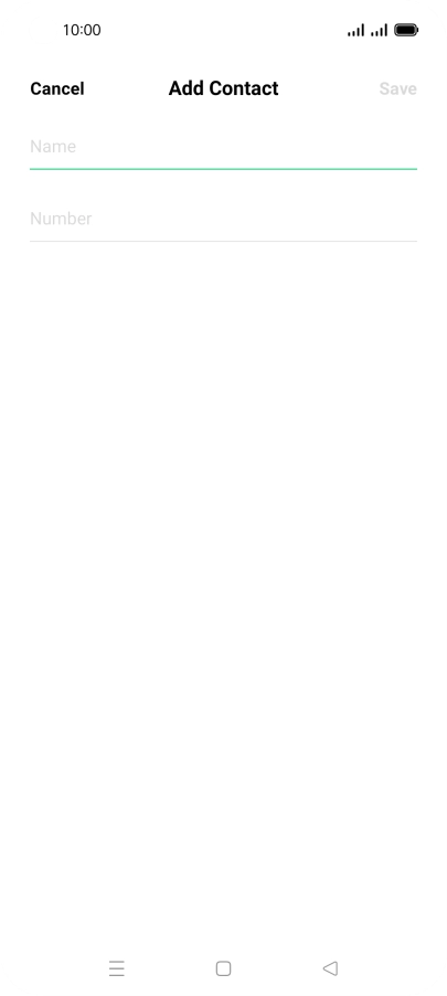 Press Name and key in the required name.