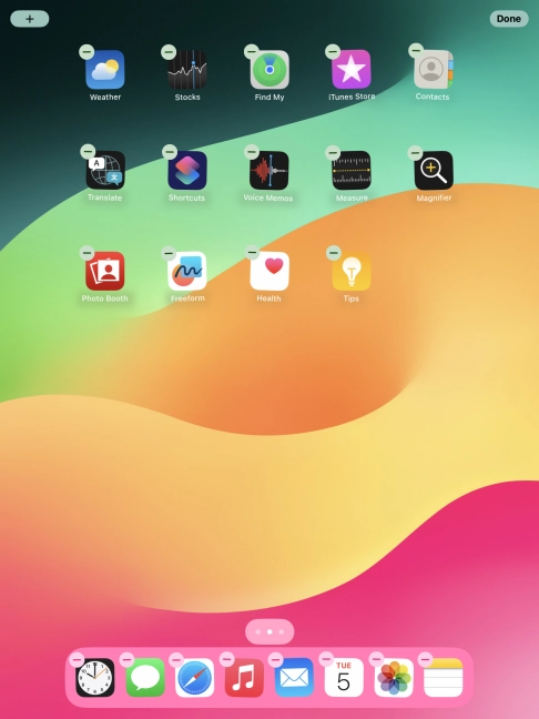 To remove an application from Dock, press and hold the required application and drag it upwards from Dock.