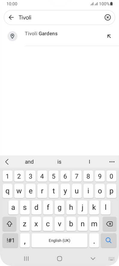 Press the required destination. Press the required destination.