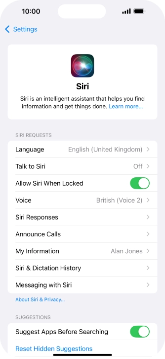 Press the indicator next to 