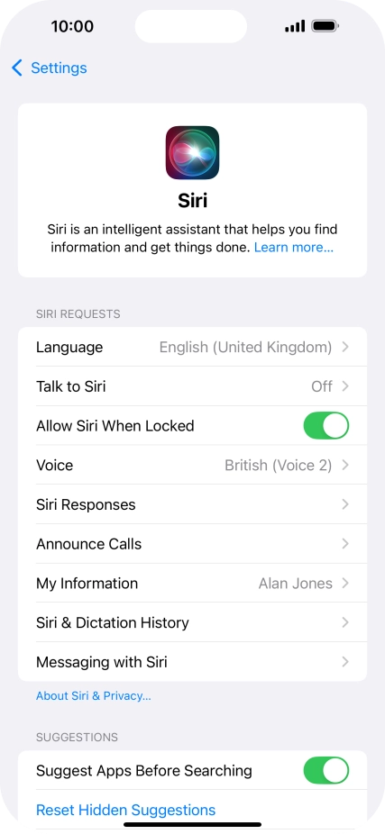 Press the indicator next to 