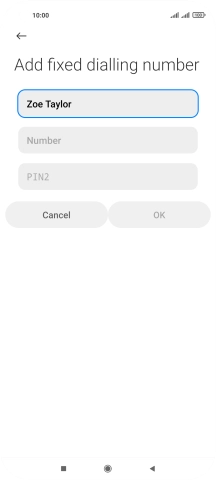Press Number and key in the required phone number.