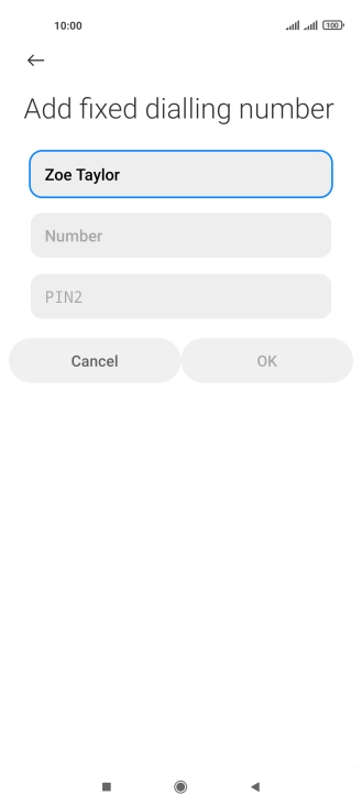 Press Number and key in the required phone number.