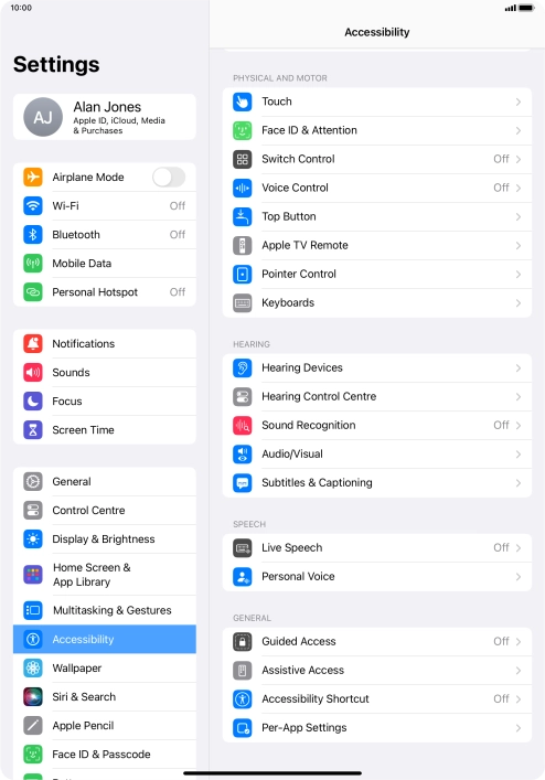 Press the required category below 