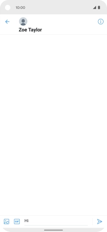 Write the required message and press the send icon.