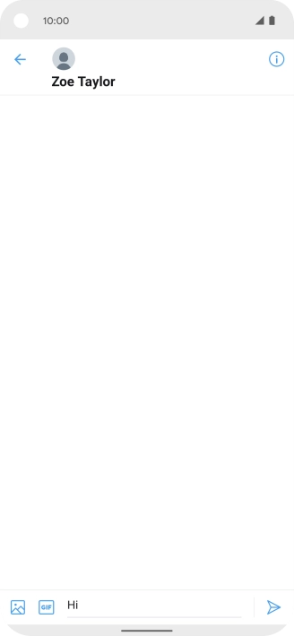 Write the required message and press the send icon.