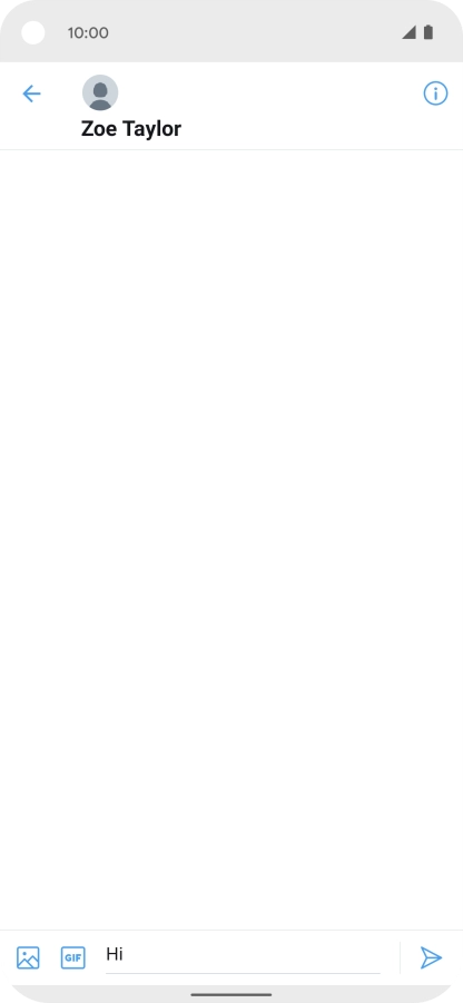 Write the required message and press the send icon.