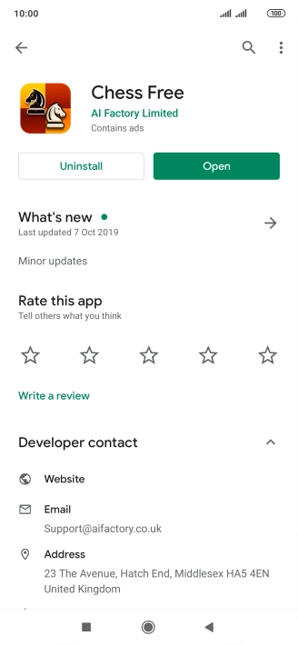 Press Uninstall.