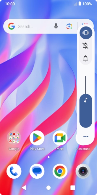 Press the sound icon to turn off vibration.
