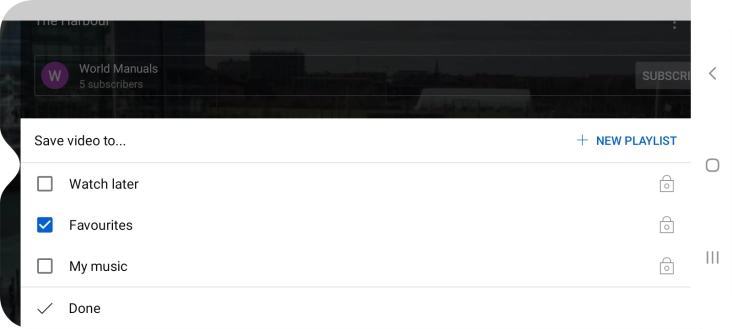 Press the required playlist. Press the required playlist.