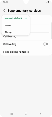 Press Always to turn on caller identification.
