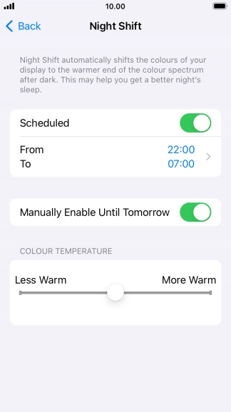 Press and drag the indicator below Press and drag the indicator below