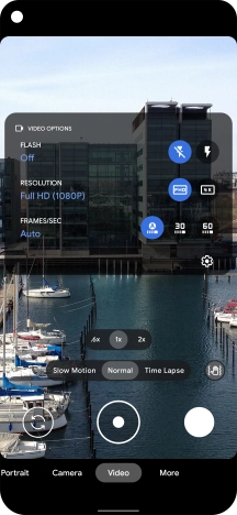 Press the required setting.
