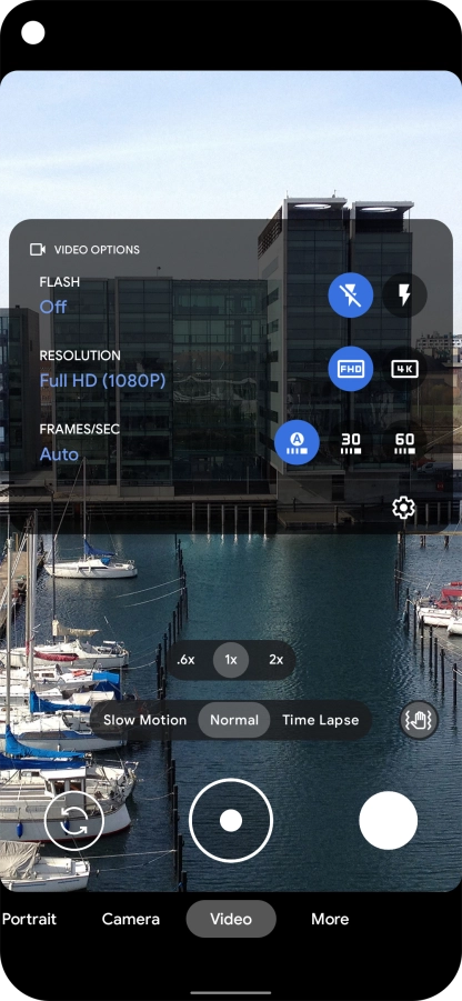 Press the required setting.