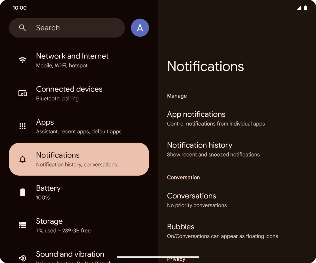 Press App notifications. Press App notifications.