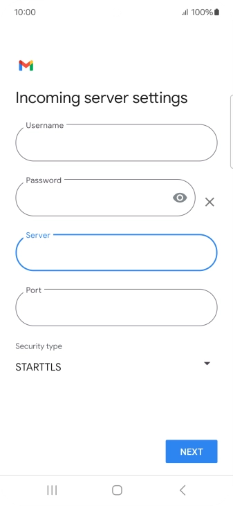 Press the field below 