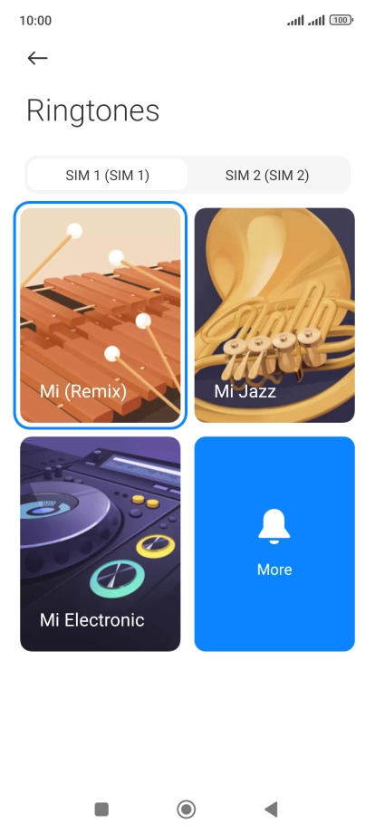 Press the required SIM.