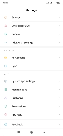 Press Additional settings.