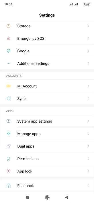 Press Additional settings.