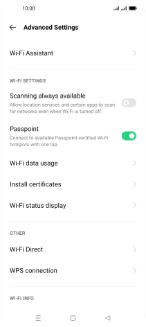 Press Wi-Fi Assistant. Press Wi-Fi Assistant.