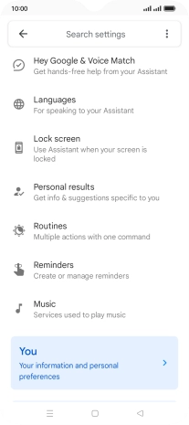 Press Hey Google & Voice Match.