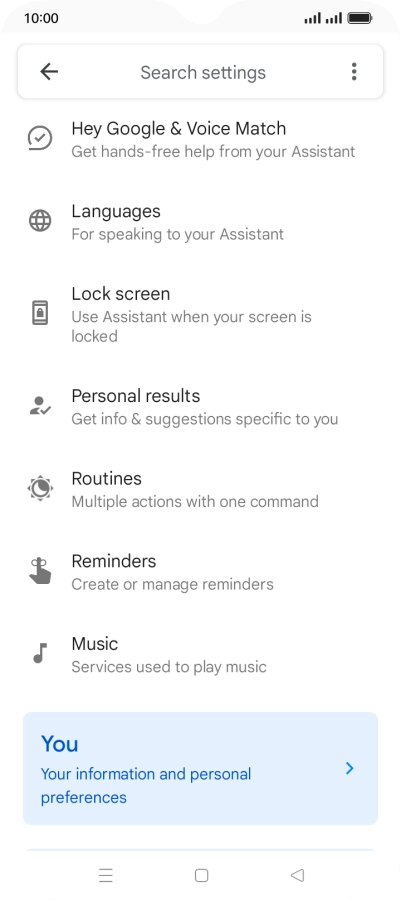 Press Hey Google & Voice Match.