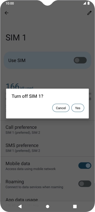 If you turn off the function, press Yes.