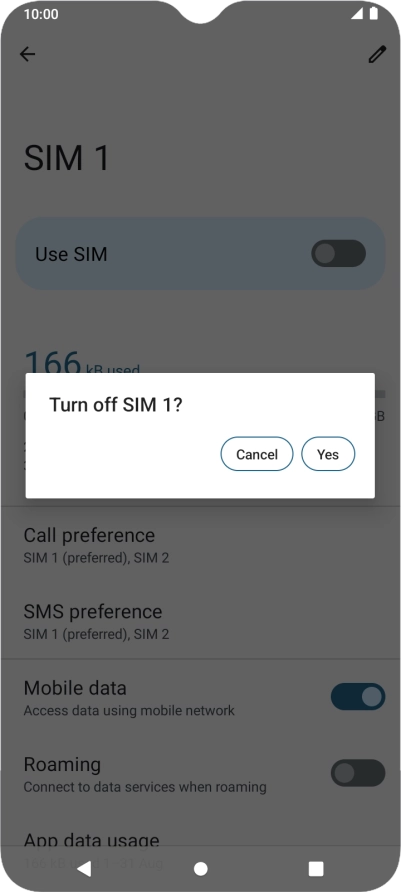 If you turn off the function, press Yes.
