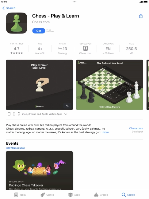 Press Get and follow the instructions on the screen to install the app.