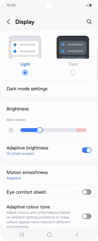 Press the indicator next to 
