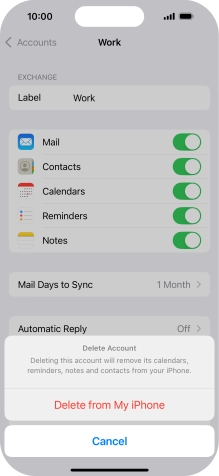 Press Delete from My iPhone.