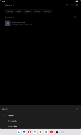 Press the required category and go to the required audio file.