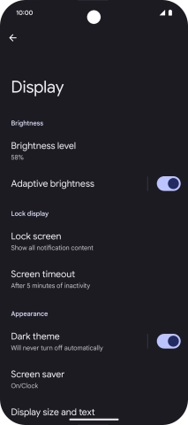 Press the indicator next to 