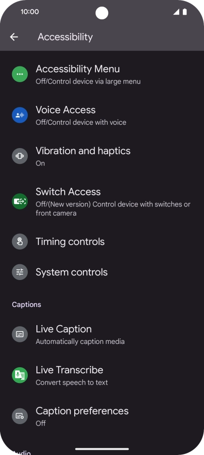 Press the required category below 
