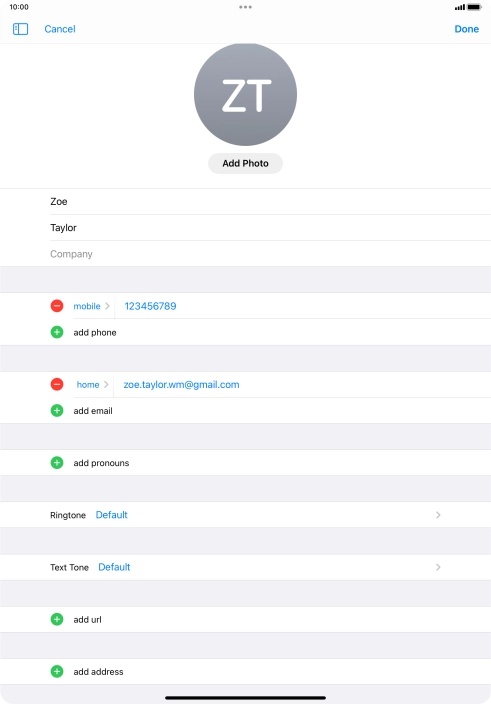 Press Done. Press Done.