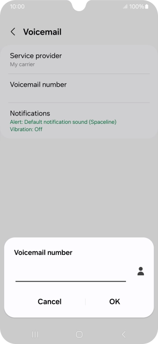 Key in +447836121121 and press OK.