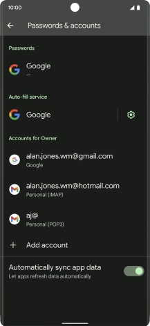 Press the indicator next to 