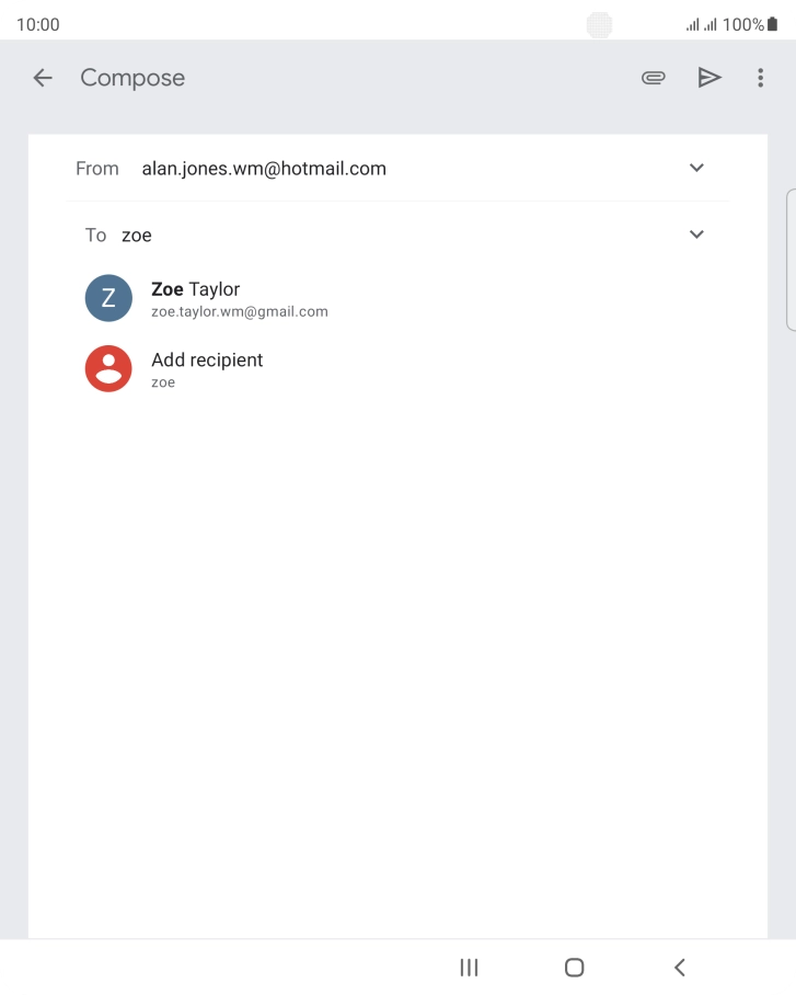 Press the required contact.