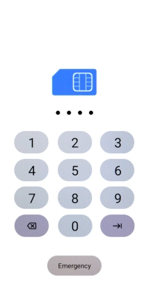 Key in a new four-digit PIN and press arrow right.