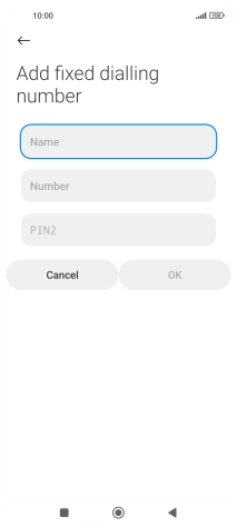 Press Name and key in the required name.