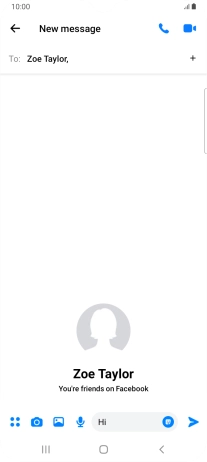 Write the required message and press the send icon.