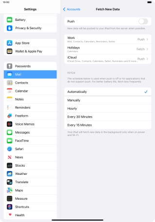 If you turn off the function, press the required setting.