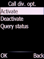 Select Activate and press the Left selection key.