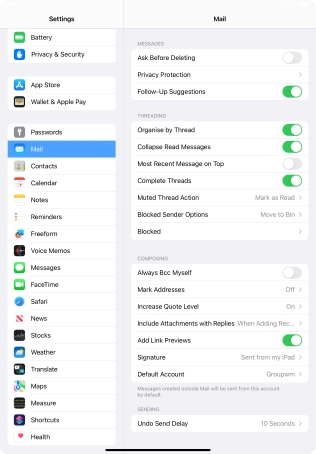 Press Default Account.