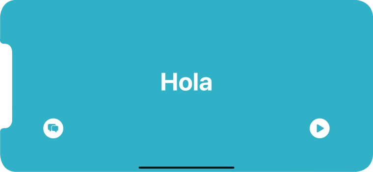 Press the split view icon to go back to display of both languages.