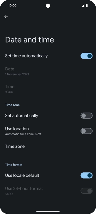 Press the indicator next to 