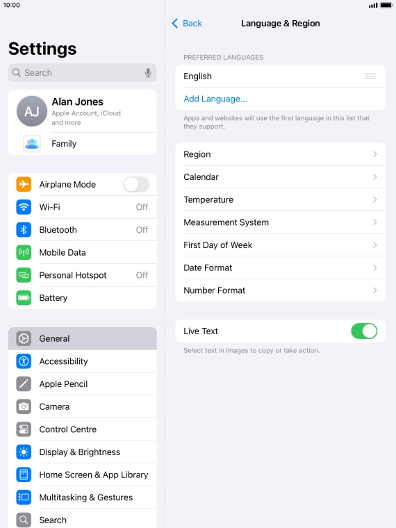 Press Add Language.... Press Add Language....